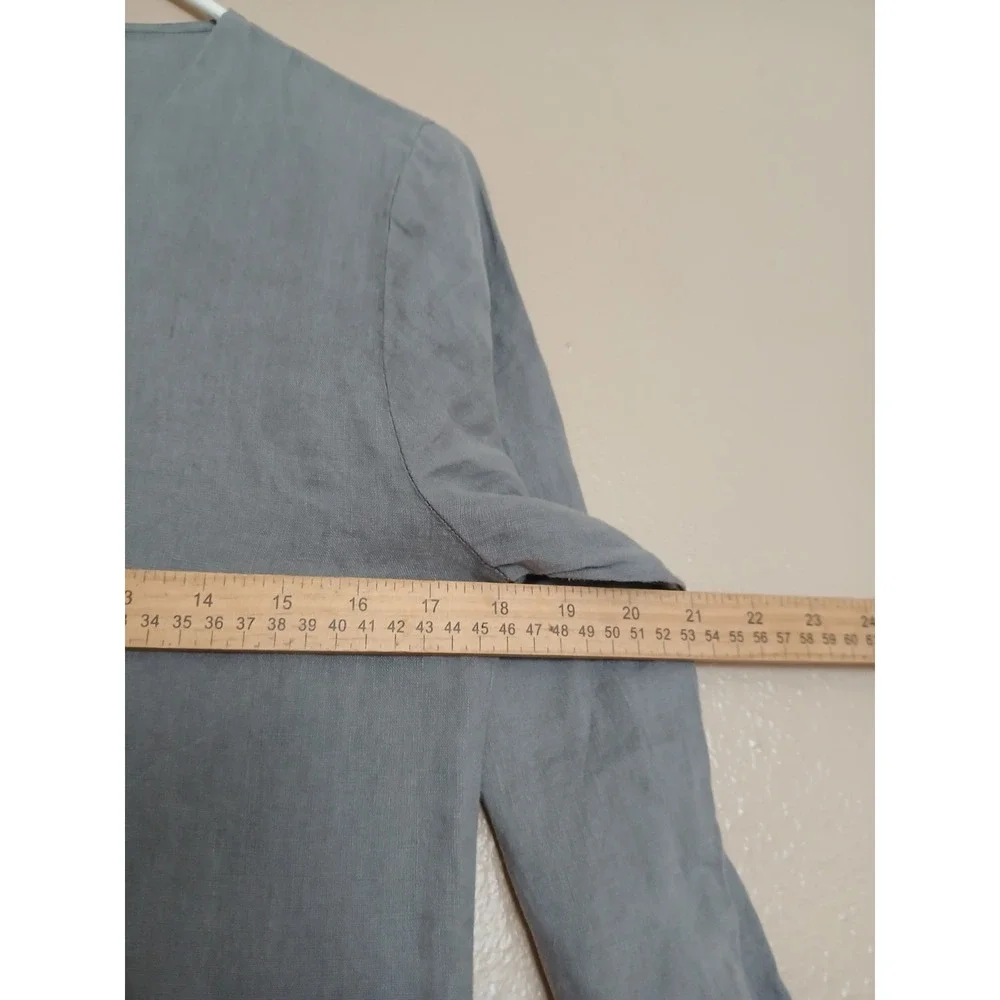 Zara Jumpsuit Small 100 Linen Relaxed Fit Lagenlook Minimalist Bohemian New
